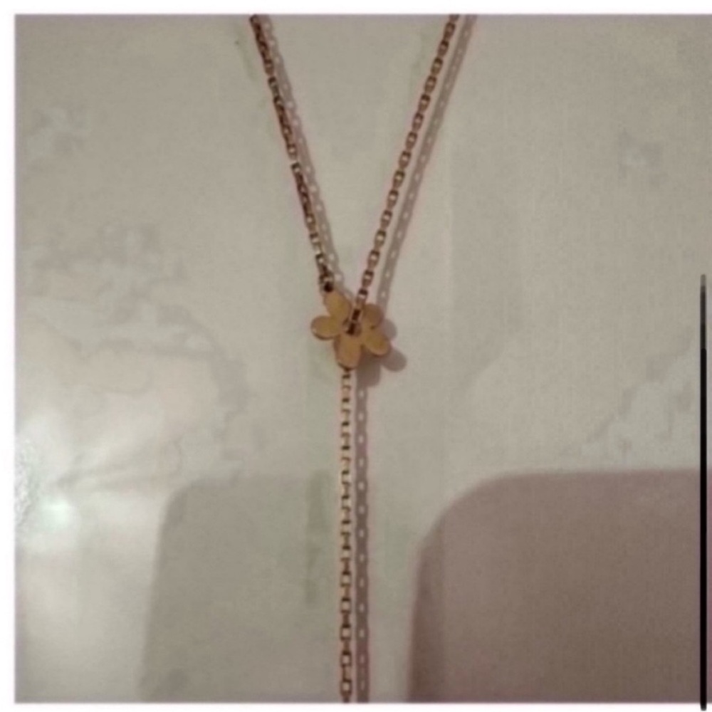 🔥2 FOR $30🔥MADEWELL DAISY LARIAT NECKLACE IN VINTAGE GOLD - Picture 10 of 15